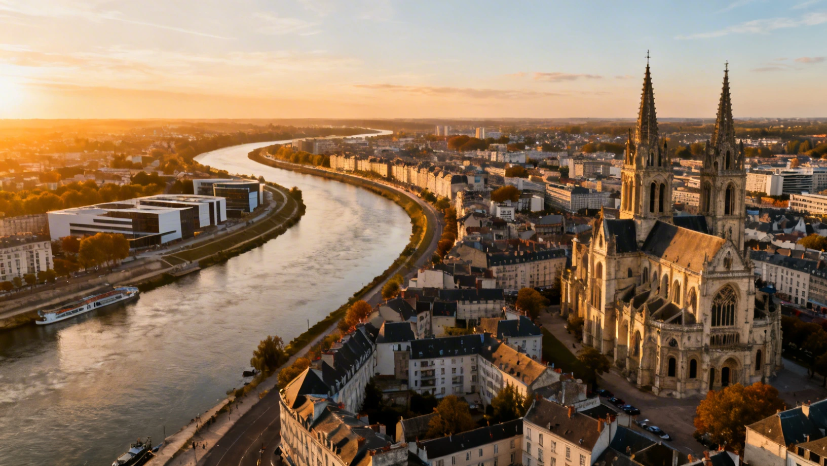 Vue panoramique de Nantes